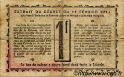 1 Franc SENEGAL  1917 P.02b MB