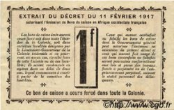 1 Franc SENEGAL  1917 P.02b VZ