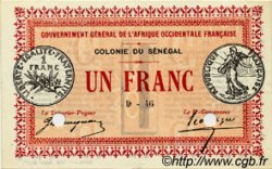 1 Franc Annulé SENEGAL  1917 P.02b AU