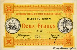 2 Francs SENEGAL  1917 P.03a XF+