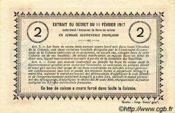 2 Francs SENEGAL  1917 P.03a AU+