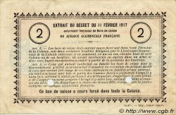 2 Francs Annulé SENEGAL  1917 P.03b BB