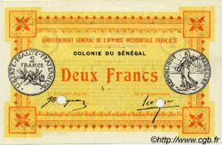 2 Francs Annulé SENEGAL  1917 P.03b q.FDC