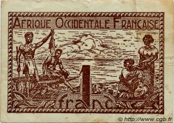 1 Franc AFRIQUE OCCIDENTALE FRANÇAISE (1895-1958)  1944 P.34a TTB