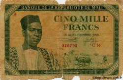 5000 Francs MALI  1960 P.05 q.B