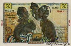 50 Francs Spécimen STATI AMERICANI AFRICANI  1956 P.--s q.FDC