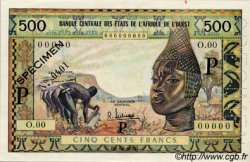 500 Francs Spécimen WEST AFRICAN STATES  1957 P.--s UNC-