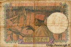 5 Francs AFRIQUE ÉQUATORIALE FRANÇAISE Duala 1941 P.06a MB