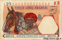 25 Francs AFRIQUE ÉQUATORIALE FRANÇAISE Brazzaville 1941 P.07a VF