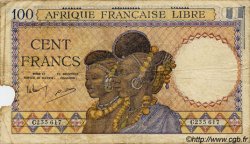 100 Francs FRENCH EQUATORIAL AFRICA Brazzaville 1943 P.08 F-