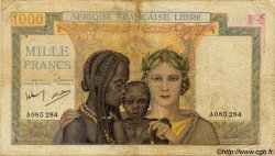 1000 Francs FRENCH EQUATORIAL AFRICA Brazzaville 1942 P.09s F