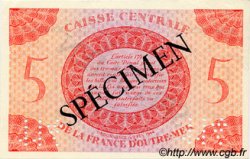 5 Francs Spécimen FRENCH EQUATORIAL AFRICA  1943 P.15as AU