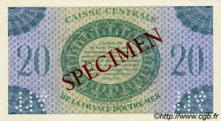 20 Francs Spécimen AFRIQUE ÉQUATORIALE FRANÇAISE  1943 P.17as UNC-