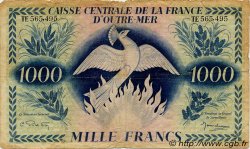 1000 Francs Phénix AFRIQUE ÉQUATORIALE FRANÇAISE  1944 P.19a VG