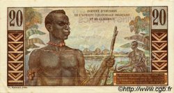20 Francs Émile Gentil Spécimen AFRIQUE ÉQUATORIALE FRANÇAISE  1957 P.30s XF