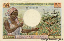 50 Francs Spécimen FRENCH EQUATORIAL AFRICA  1957 P.31s VF+