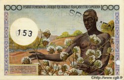 1000 Francs Spécimen AFRIQUE ÉQUATORIALE FRANÇAISE  1957 P.34s EBC