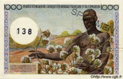 1000 Francs Spécimen AFRIQUE ÉQUATORIALE FRANÇAISE  1957 P.34s SPL+ a AU