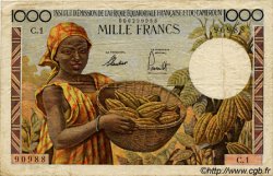 1000 Francs AFRIQUE ÉQUATORIALE FRANÇAISE  1957 P.34 MB