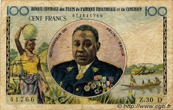 100 Francs EQUATORIAL AFRICAN STATES (FRENCH)  1961 P.01d q.MB