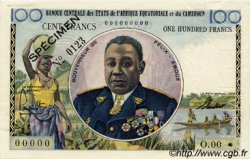 100 Francs Spécimen EQUATORIAL AFRICAN STATES (FRENCH)  1961 P.02s EBC+