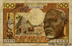 100 Francs EQUATORIAL AFRICAN STATES (FRENCH)  1962 P.03d q.MB