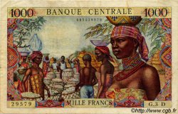 1000 Francs EQUATORIAL AFRICAN STATES (FRENCH)  1962 P.05d fSS