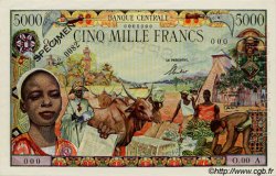 5000 Francs Spécimen EQUATORIAL AFRICAN STATES (FRENCH)  1962 P.06as UNC-