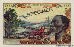 5000 Francs Spécimen EQUATORIAL AFRICAN STATES (FRENCH)  1962 P.06cs fVZ