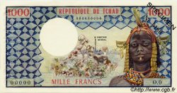 1000 Francs Spécimen TSCHAD  1974 P.03as fST