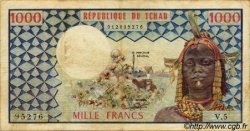 1000 Francs CHAD  1977 P.03a F+