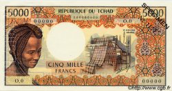 5000 Francs Spécimen CHAD  1976 P.05as AU