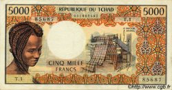 5000 Francs CHAD  1976 P.05a MBC+