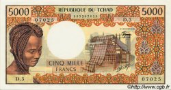 5000 Francs CHAD  1978 P.05b AU+