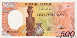 500 Francs CHAD  1986 P.09a UNC