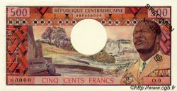 500 Francs Spécimen CENTRAL AFRICAN REPUBLIC  1974 P.01s AU