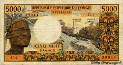 5000 Francs CONGO  1974 P.04b MB