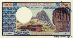 1000 Francs Spécimen KAMERUN  1974 P.16as fST