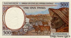 500 Francs ZENTRALAFRIKANISCHE LÄNDER  1994 P.401Lb fVZ
