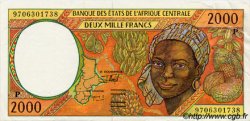 2000 Francs CENTRAL AFRICAN STATES  1997 P.603Pd XF-
