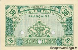 50 Centimes Épreuve AFRIQUE ÉQUATORIALE FRANÇAISE  1917 P.01a q.FDC