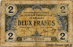2 Francs AFRIQUE ÉQUATORIALE FRANÇAISE  1917 P.03 B