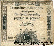 15 Sols FRANCE  1792 Laf.149 VF