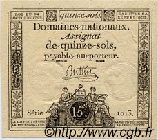 15 Sols FRANCE  1792 Laf.160 AU-