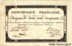 250 Livres Vérificateur FRANKREICH  1793 Laf.170a fVZ