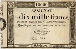 10000 Francs FRANCE  1795 Laf.177 VF+