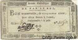 50 Livres FRANKREICH  1794 Laf.276 S