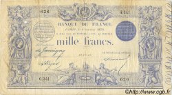 1000 Francs 1862, indices noirs FRANCIA  1879 F.A41.15 q.MBa MB
