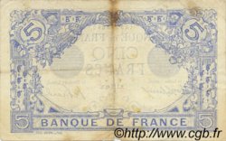 5 Francs BLEU FRANCIA  1915 F.02.27 MBC