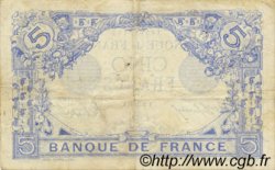 5 Francs BLEU FRANCIA  1915 F.02.30 MBC